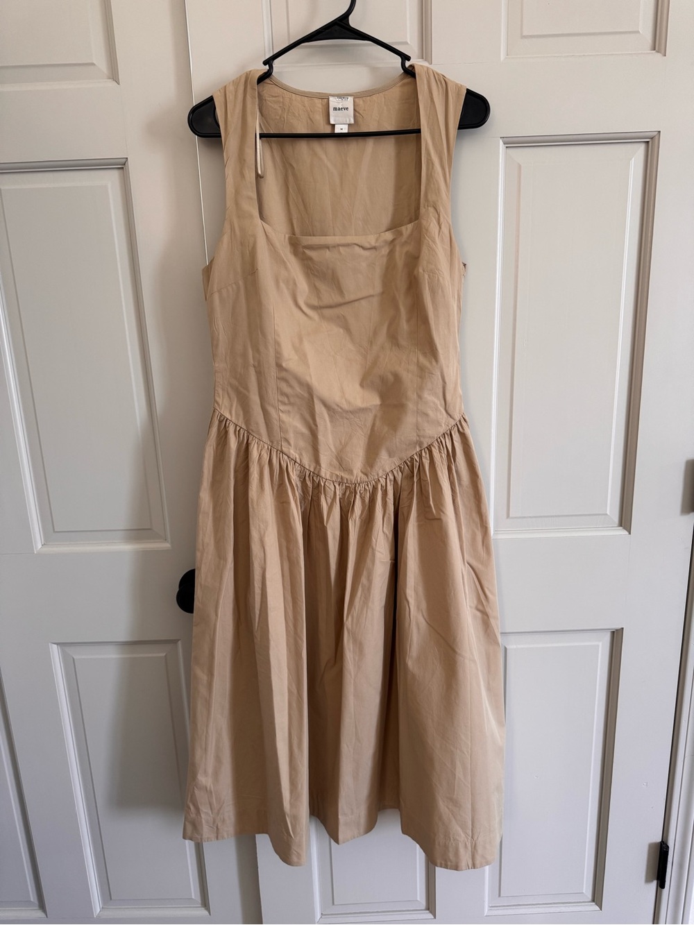 Maeve sleeveless drop waist midi dress M